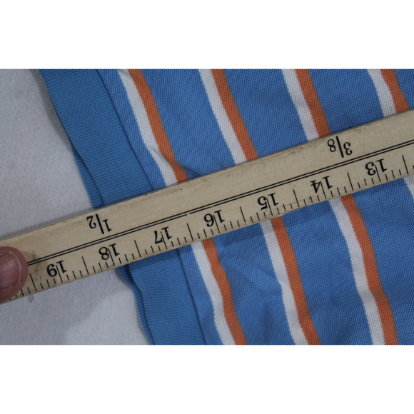 Brooks Brothers Men Shirt Blue Orange Striped Collared Shirt Size XL - Picture 7 of 10